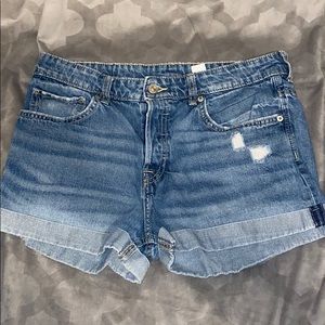 Jean Distressed Cuffes Shorts
